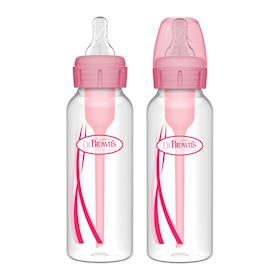 Qidalanma qabları dəsti Dr.Brown's, 250 ml, şəffaf/çəhrayı